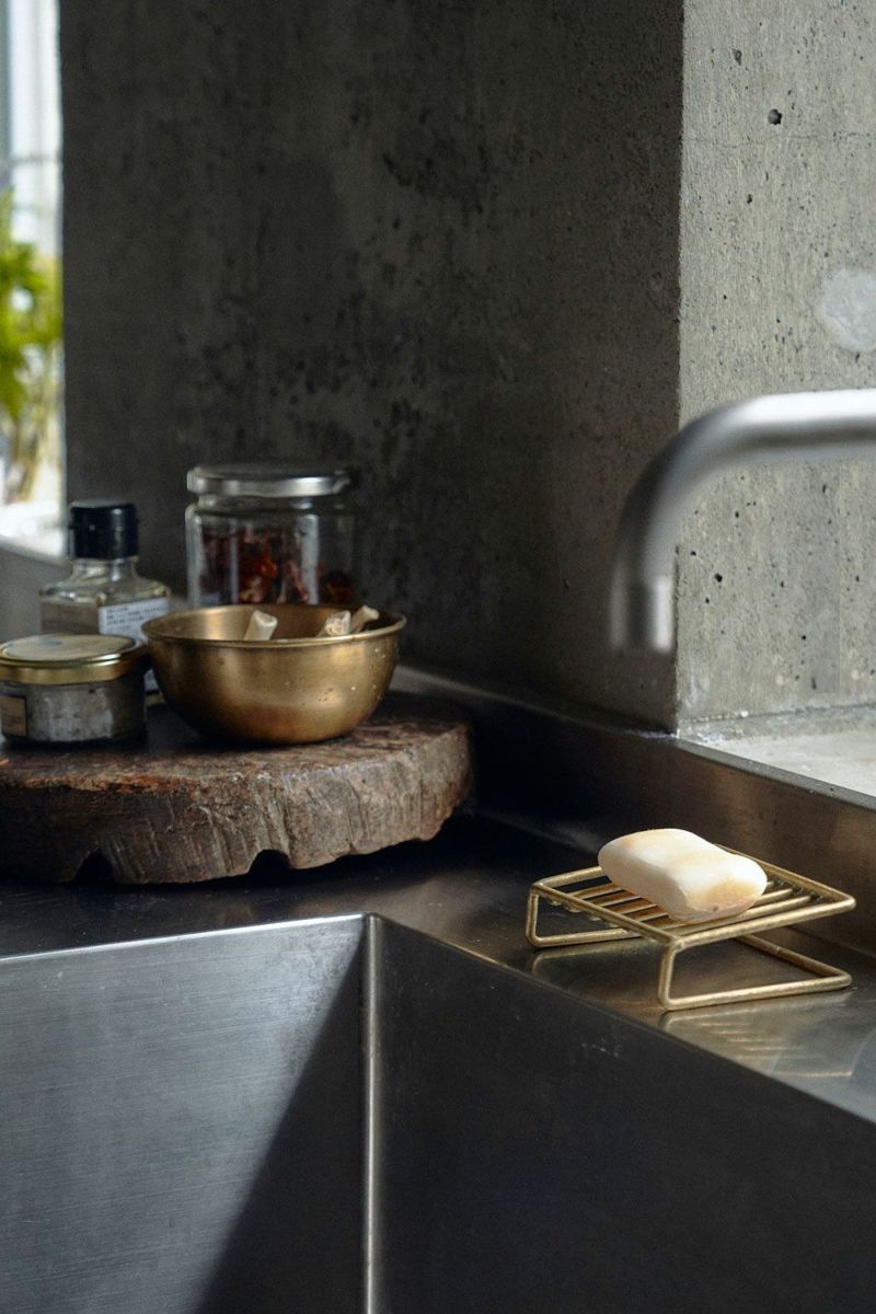 fog linen work - BRASS SOAP STAND