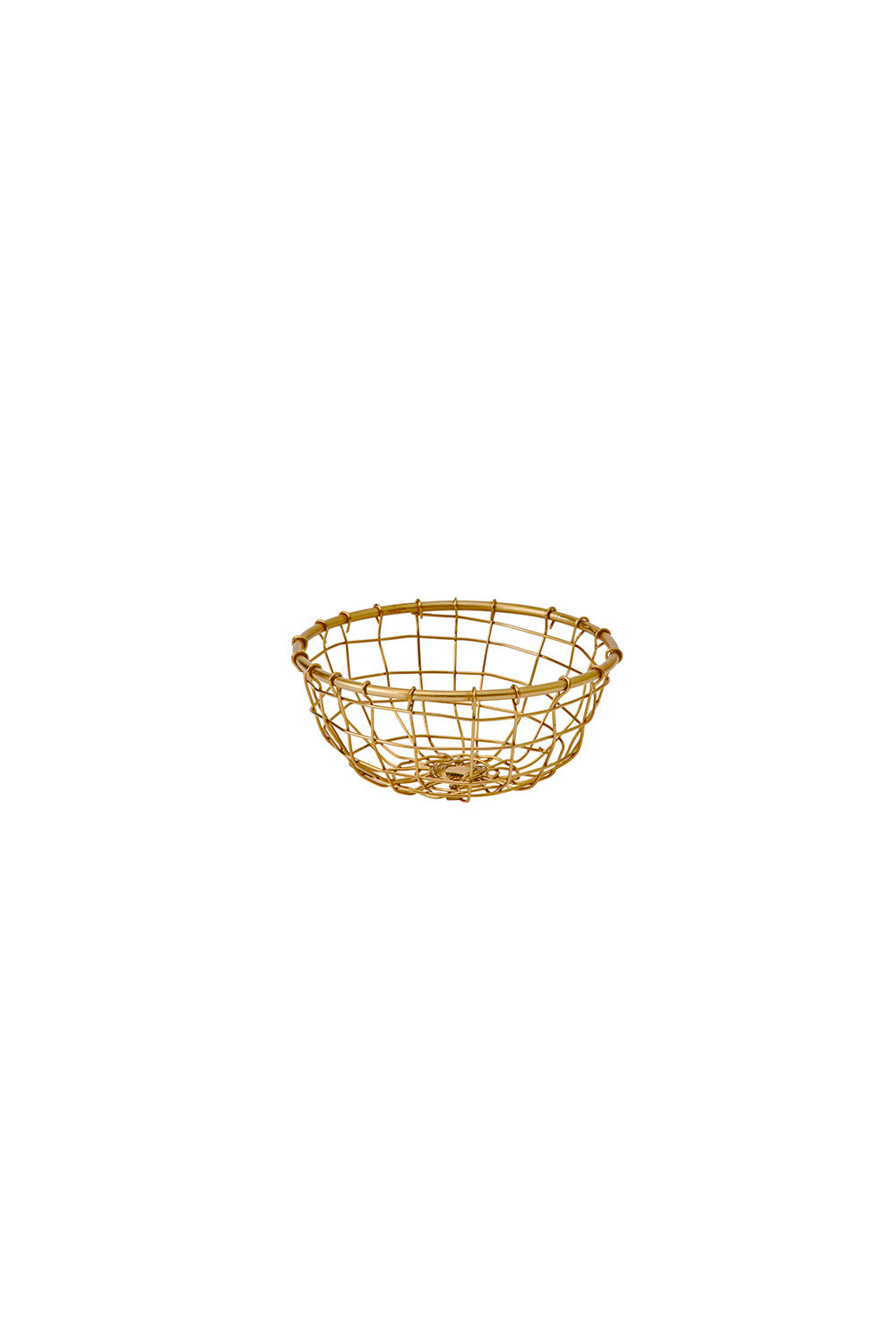 fog linen work - IRON WIRE BASKET ROUND SHALLOW (SS)