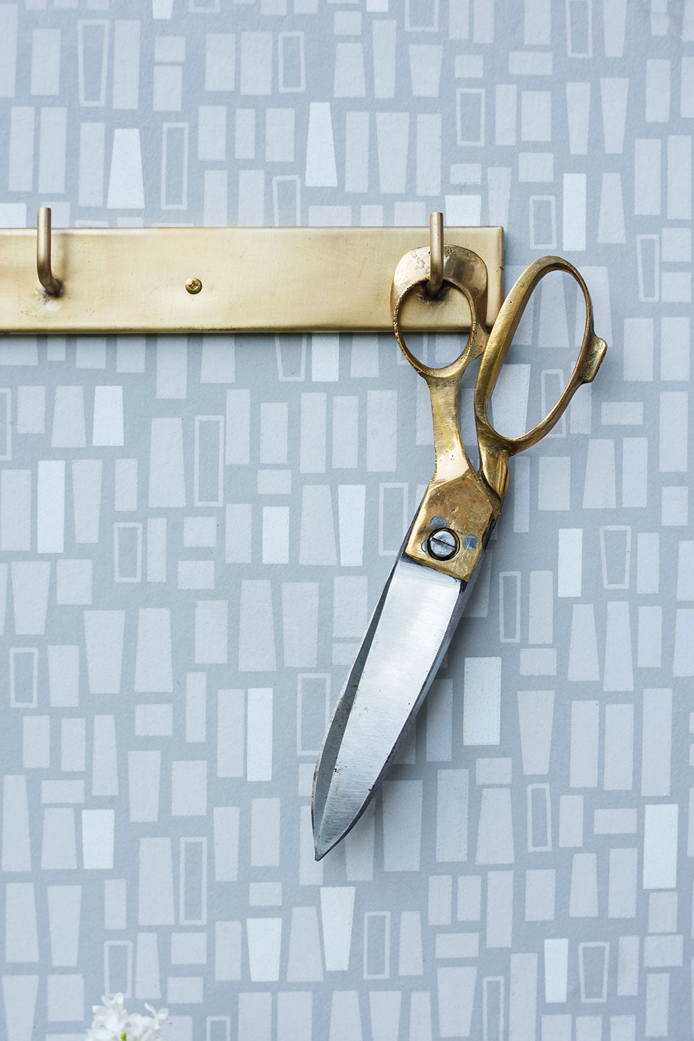 fog linen work - BRASS HANDLE SCISSORS (L)