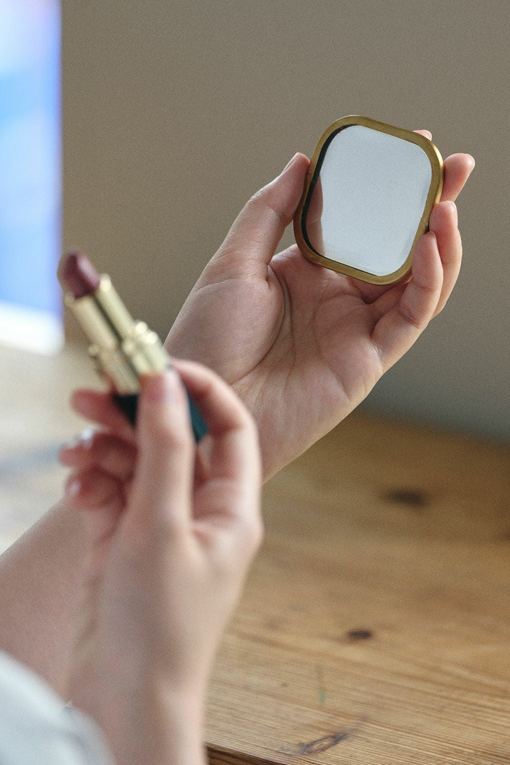 BRASS FRAMED MIRROR (S) SQUARE