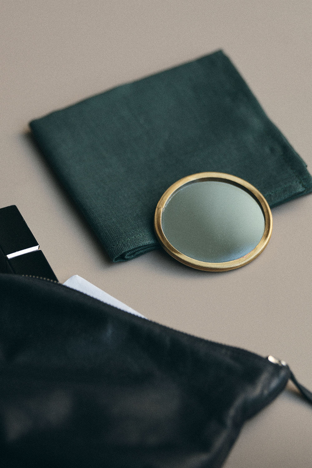 BRASS FRAMED MIRROR (S) ROUND