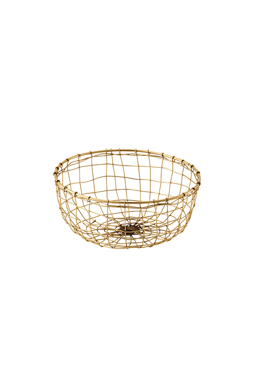 fog linen work - IRON WIRE BASKET ROUND SHALLOW (M)