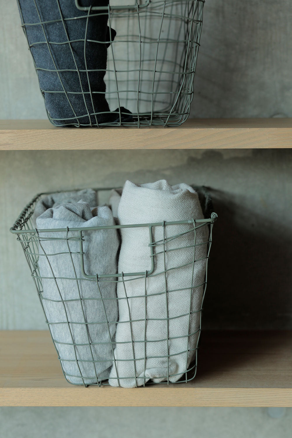 fog linen work - STANDARD BASKET (M)