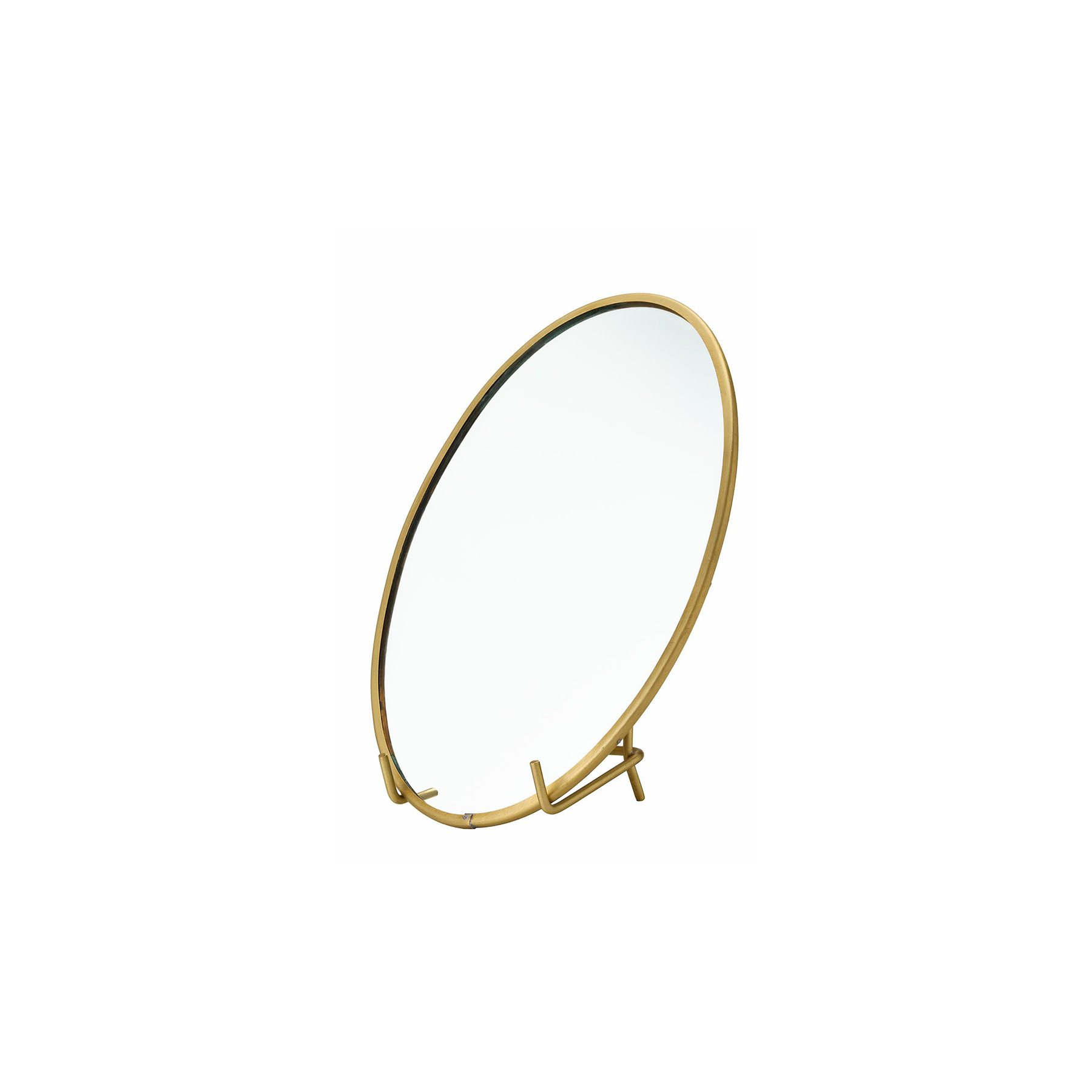 BRASS FRAMED MIRROR OVAL